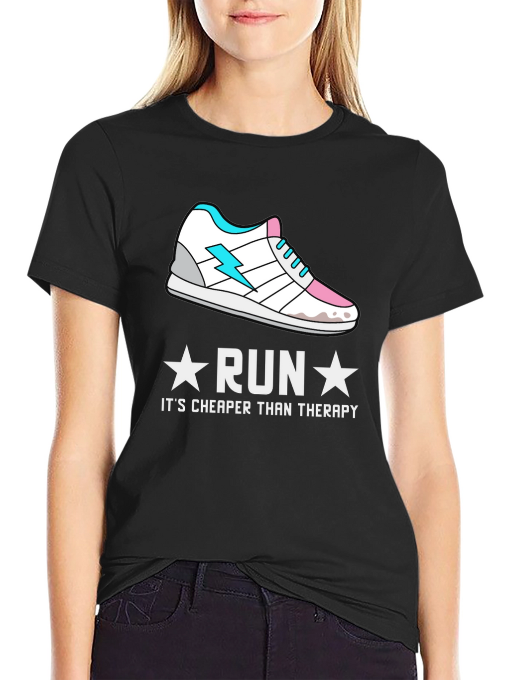 Run Cheaper Than Therapy Graphic Tee - Activewear Shirt