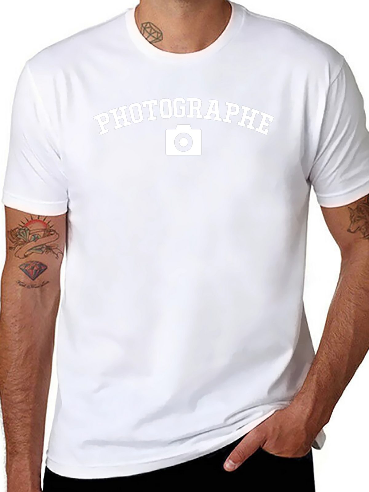 Photographe Black Crew Neck T-Shirt