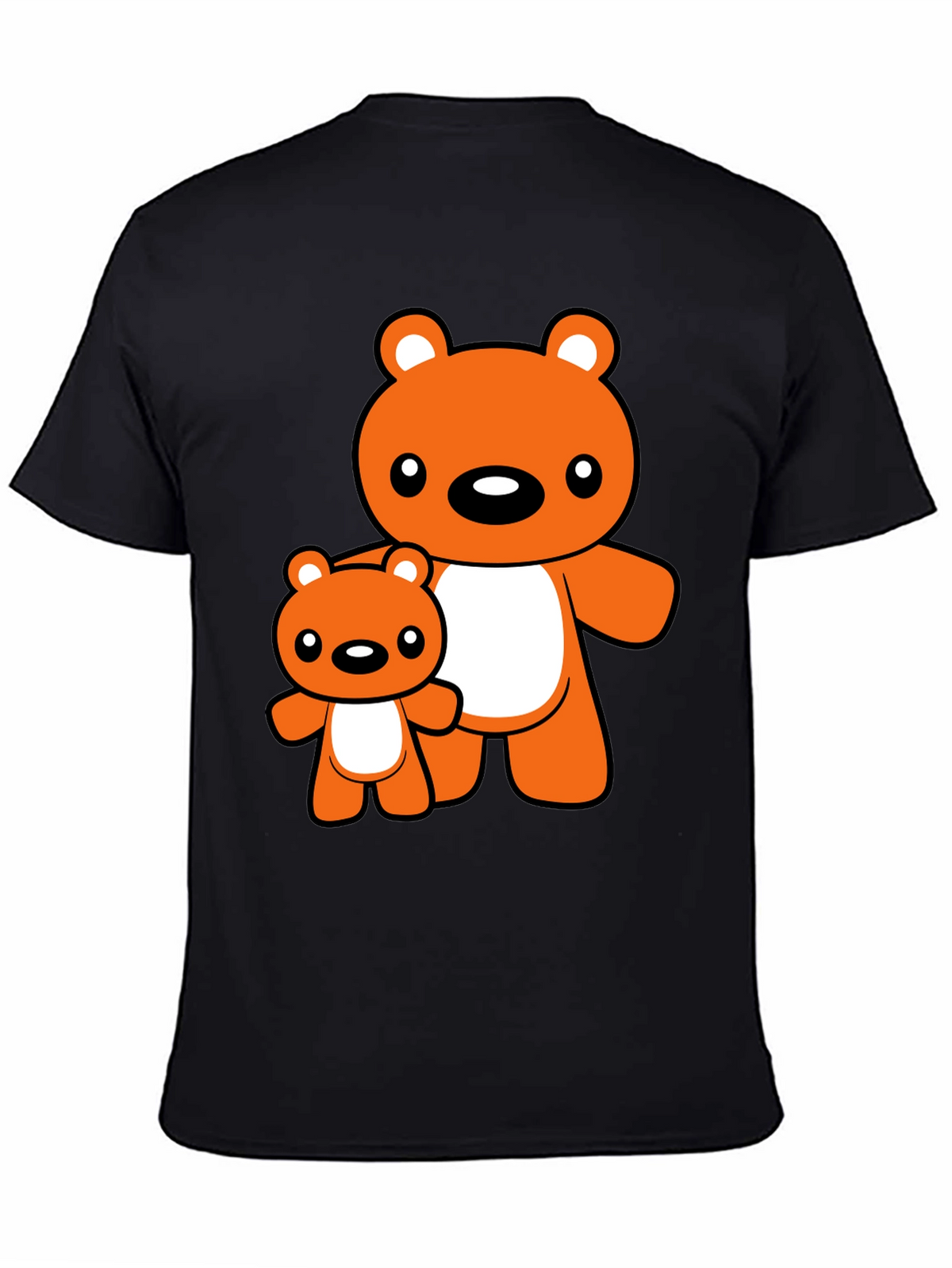 Cute Bear Graphic Tee - Black T-Shirt
