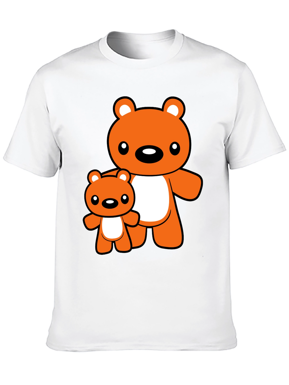 Cute Bear Graphic Tee - Black T-Shirt