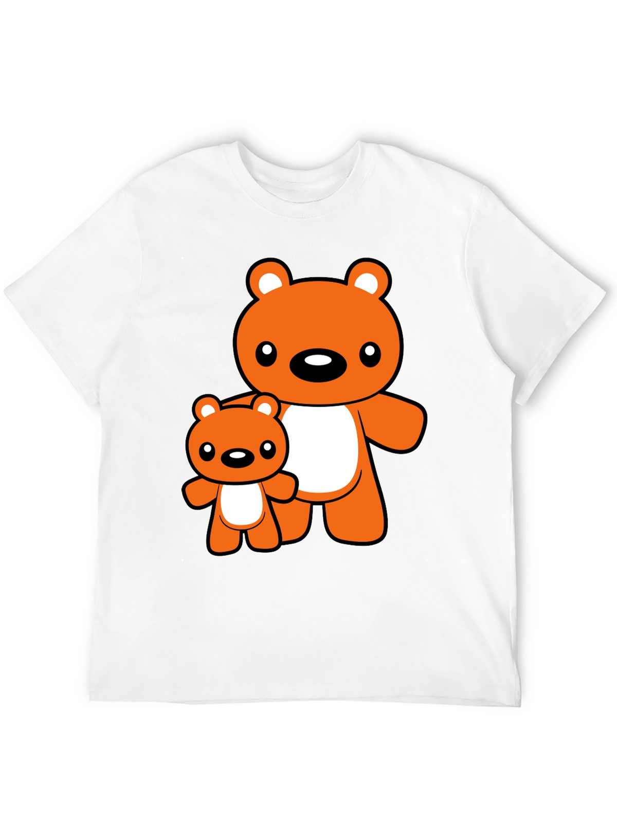 Cute Bear Graphic Tee - Black T-Shirt