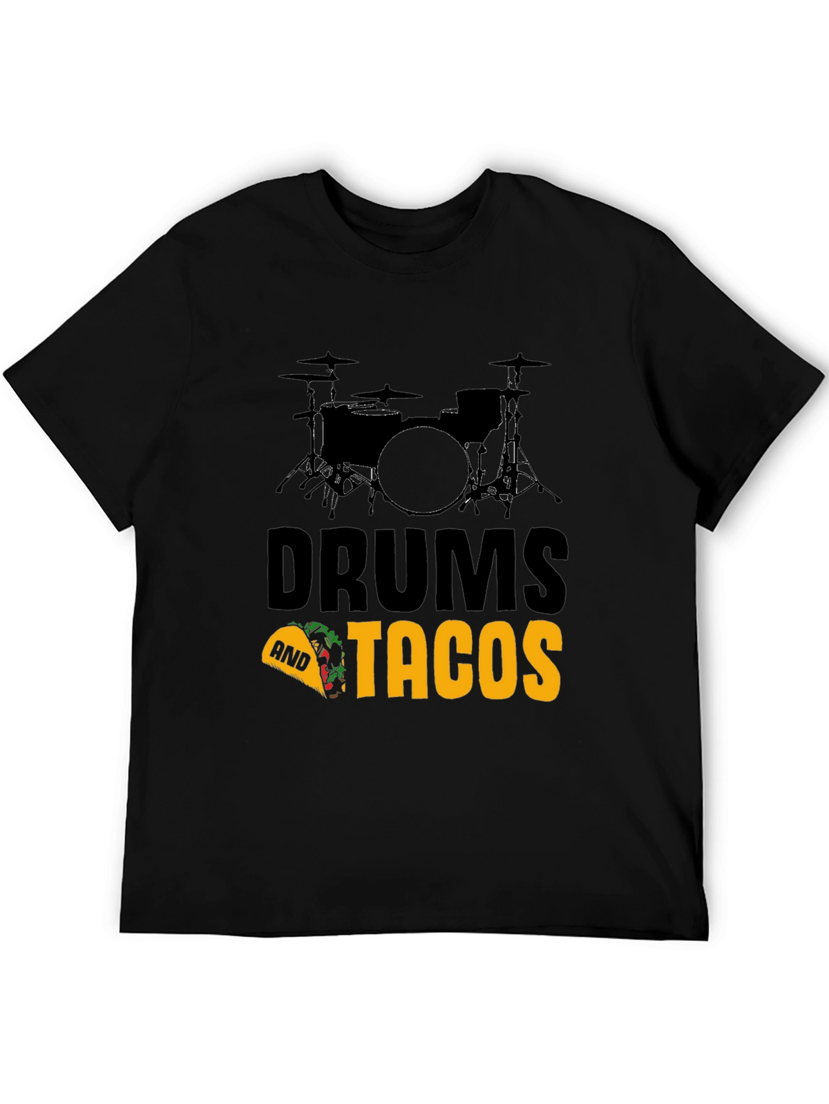 Drums and Tacos Graphic T-Shirt - Musician Foodie Tee
