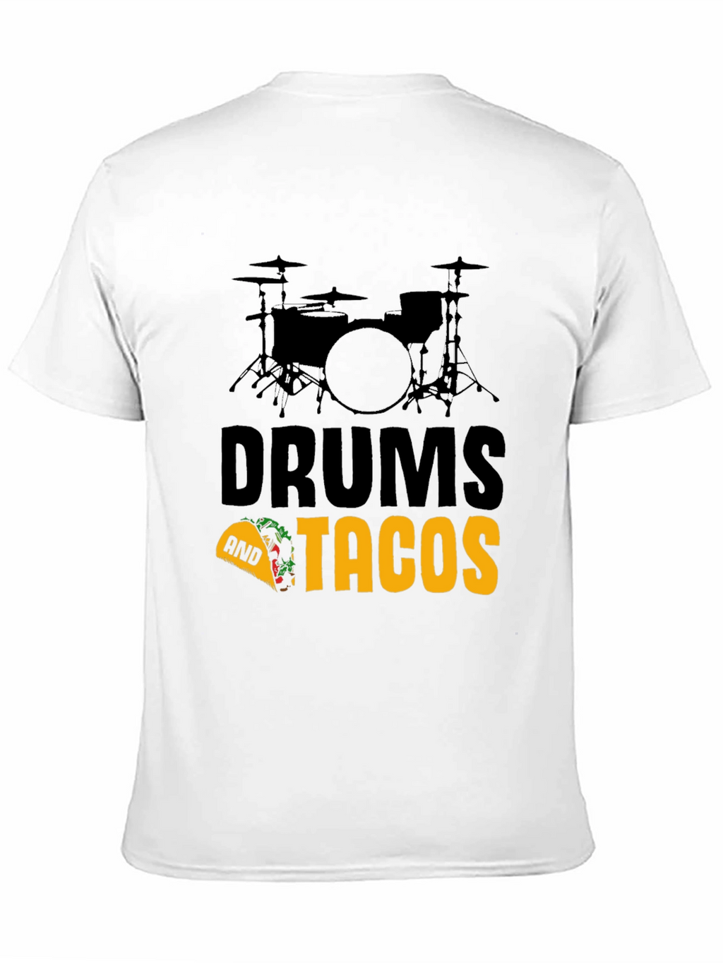 Drums and Tacos Graphic T-Shirt - Musician Foodie Tee