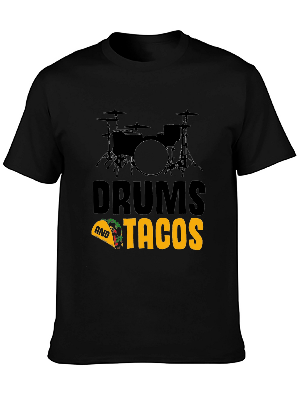 Drums and Tacos Graphic T-Shirt - Musician Foodie Tee
