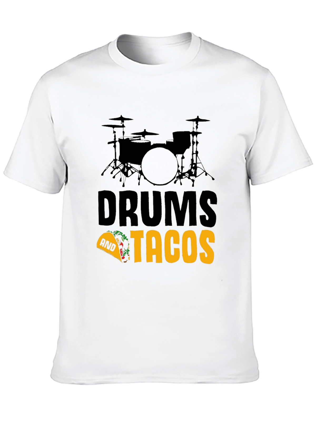 Drums and Tacos Graphic T-Shirt - Musician Foodie Tee