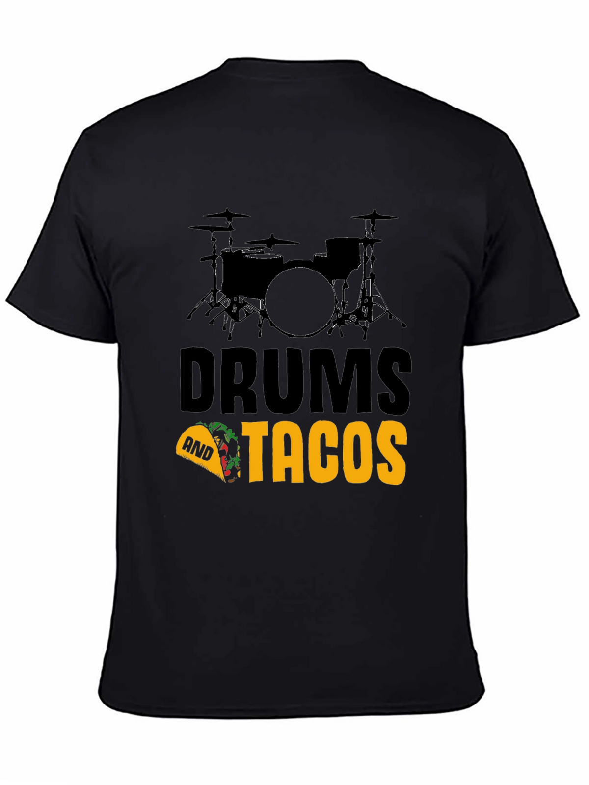Drums and Tacos Graphic T-Shirt - Musician Foodie Tee