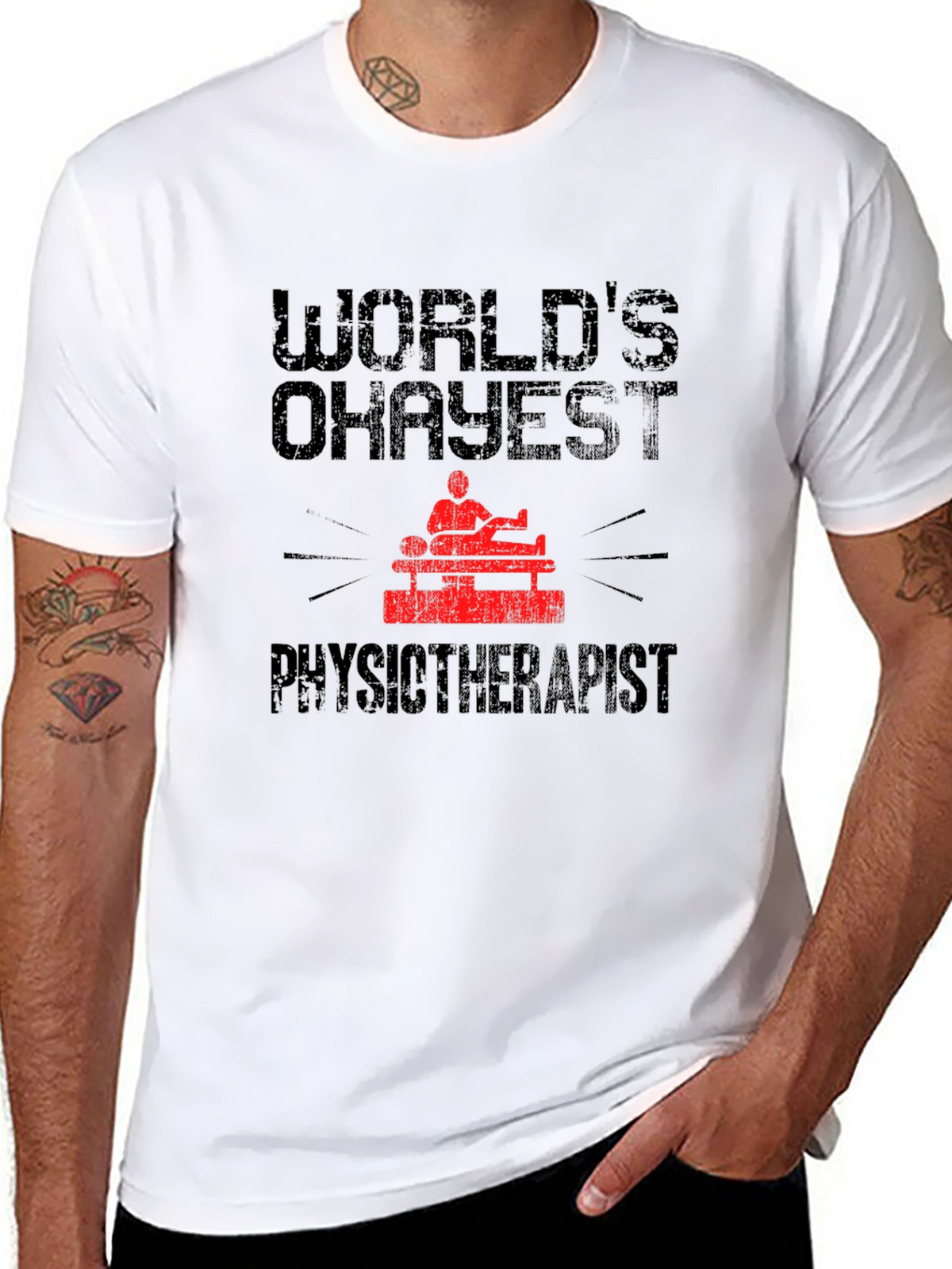 Worlds Okayest Physiotherapist Graphic Tee