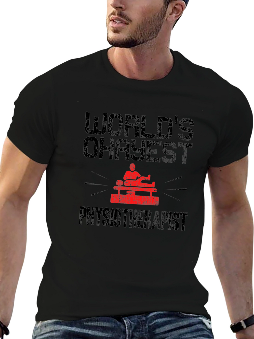 Worlds Okayest Physiotherapist Graphic Tee