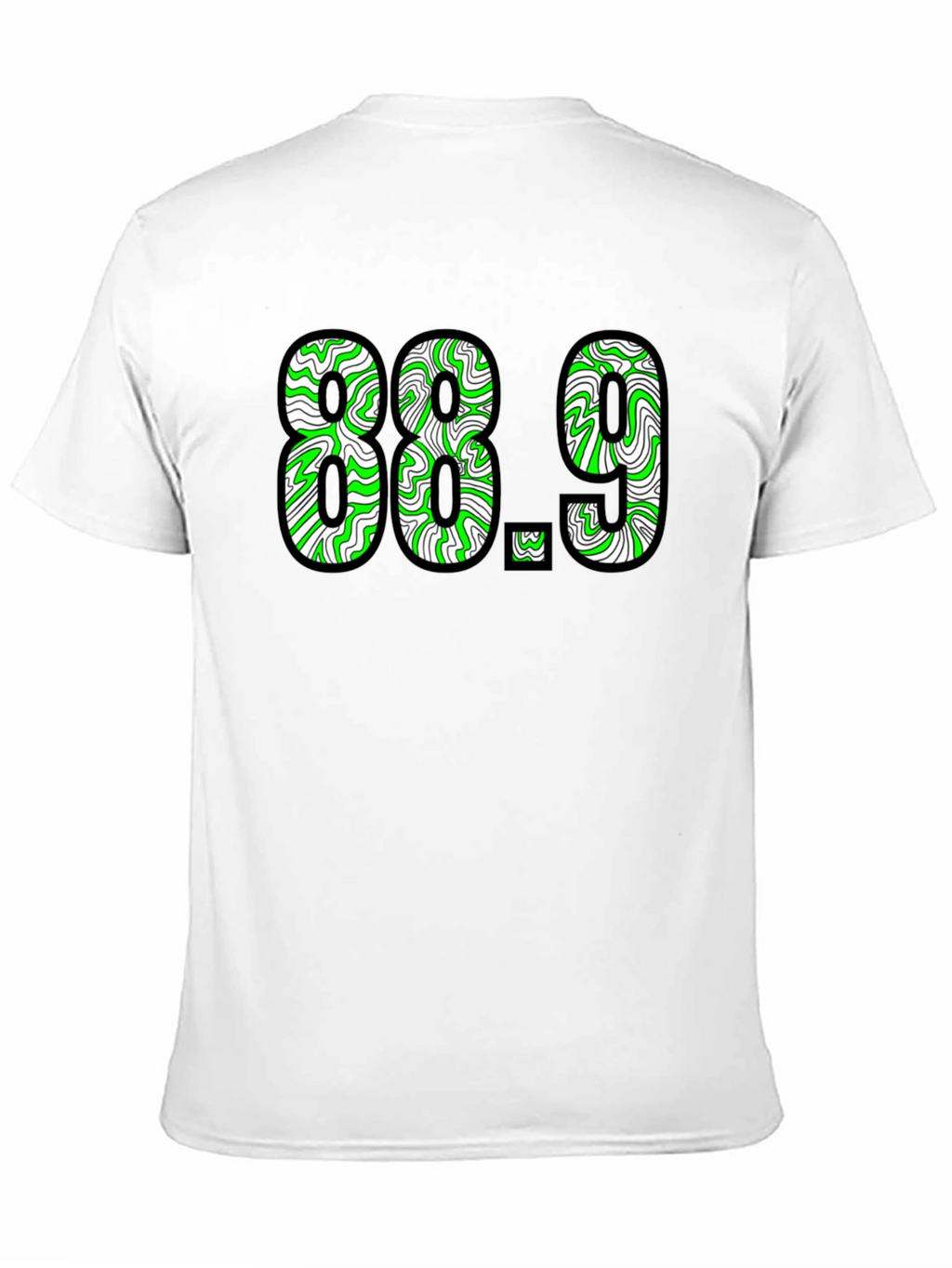 88.9 Graphic Tee - Black Cotton T-Shirt