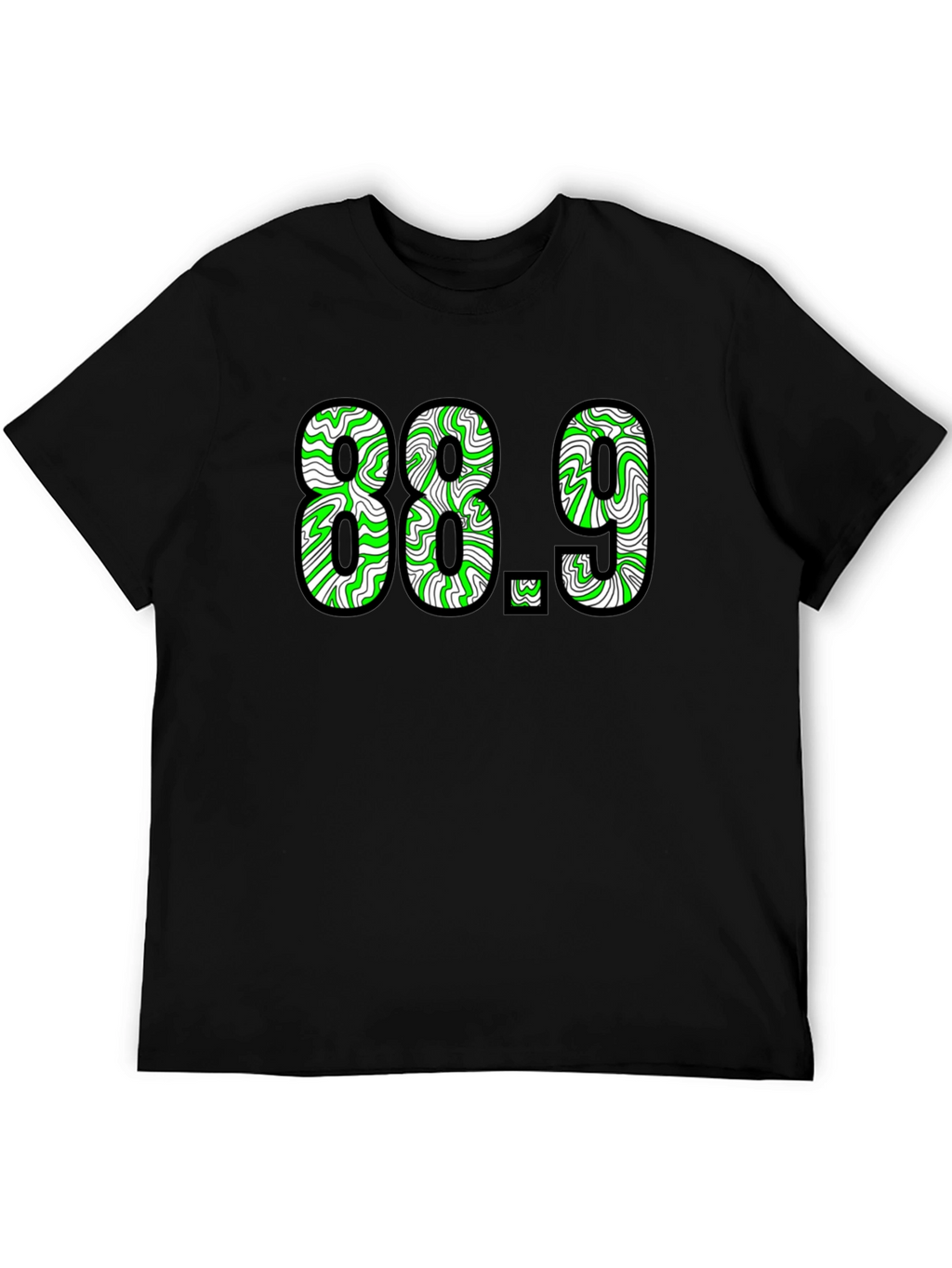 88.9 Graphic Tee - Black Cotton T-Shirt