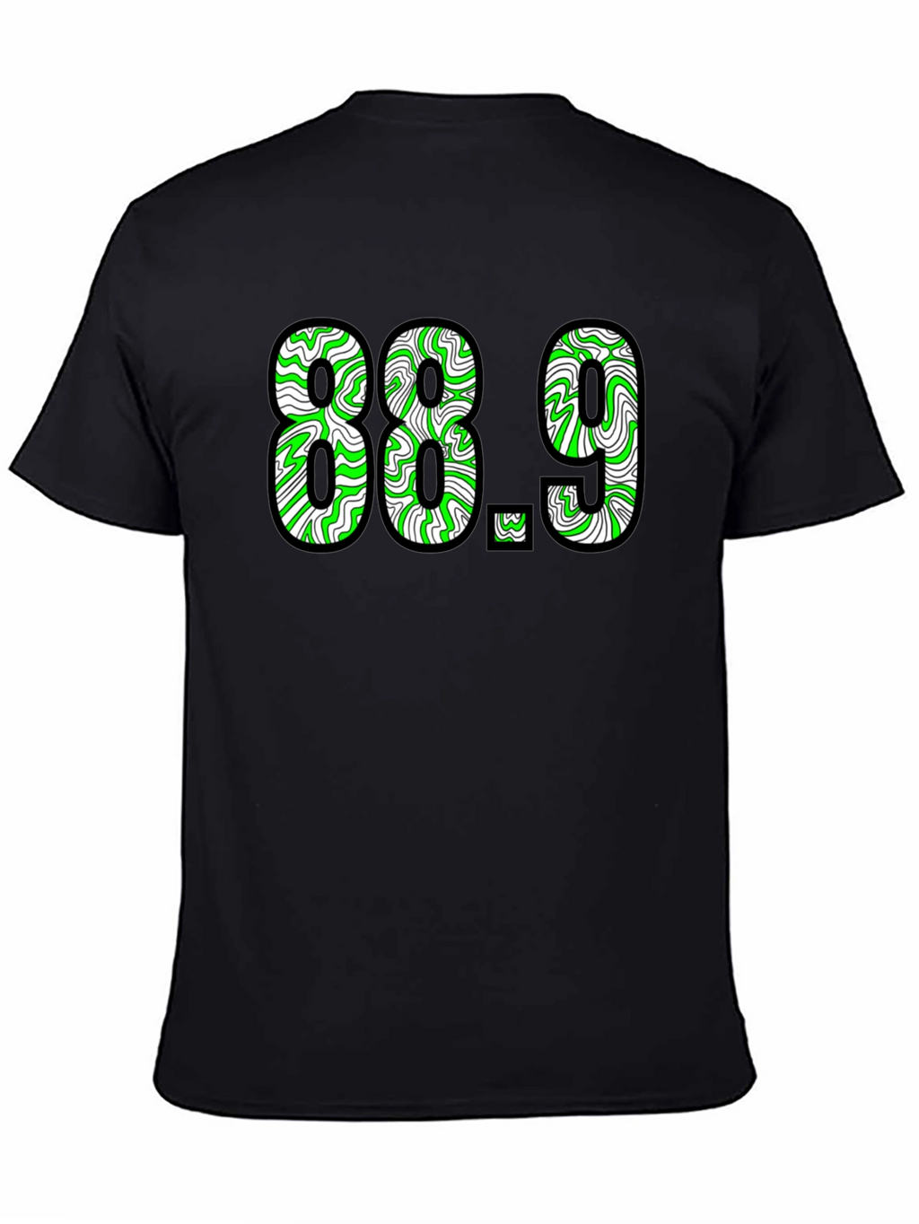 88.9 Graphic Tee - Black Cotton T-Shirt