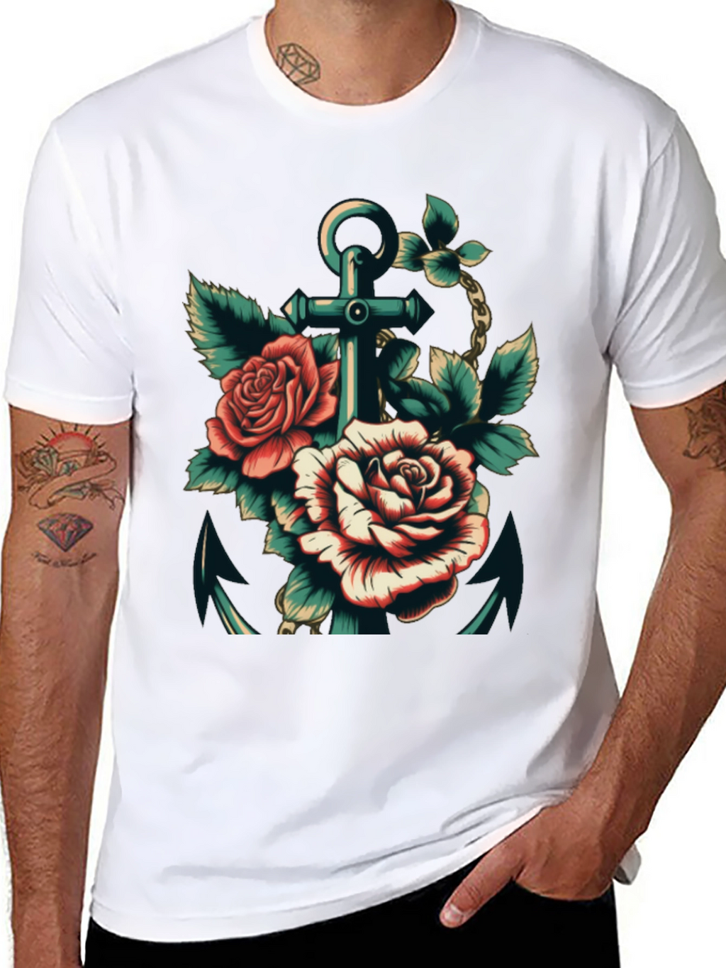 Anchor & Roses Graphic Tee