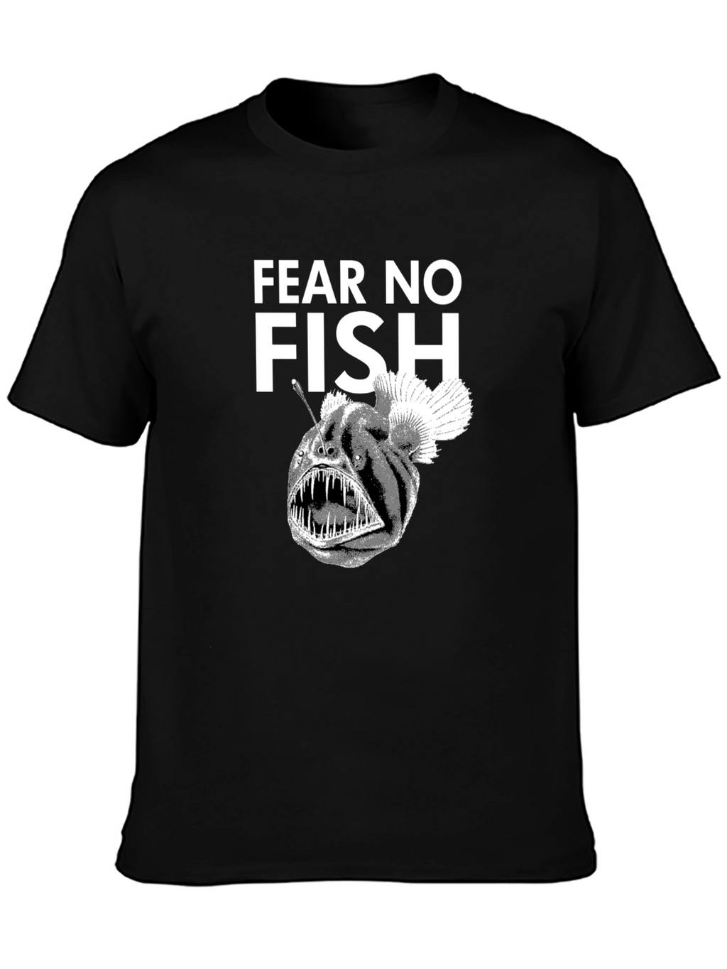 Fear No Fish Black Angler T-Shirt