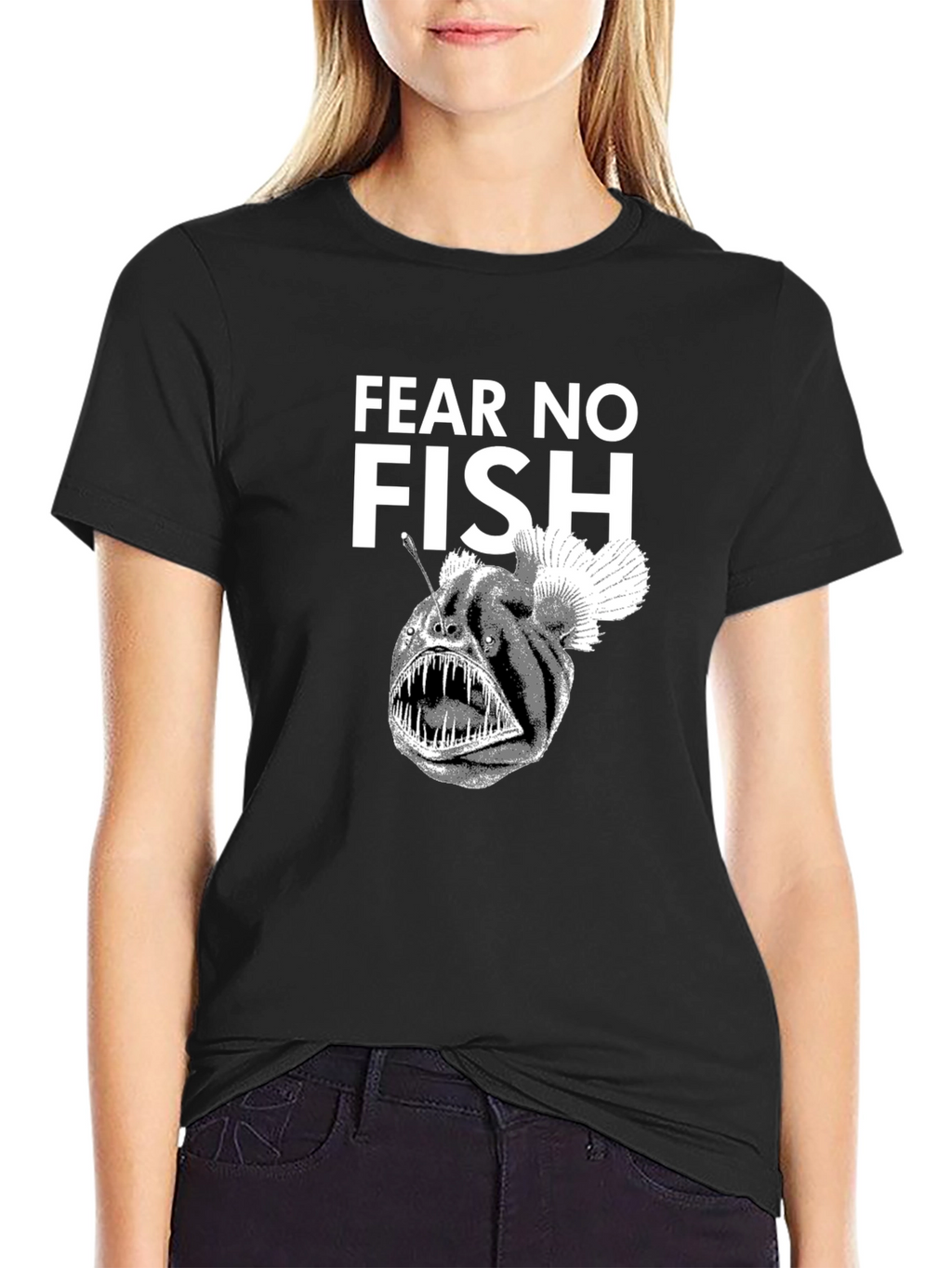 Fear No Fish Black Angler T-Shirt