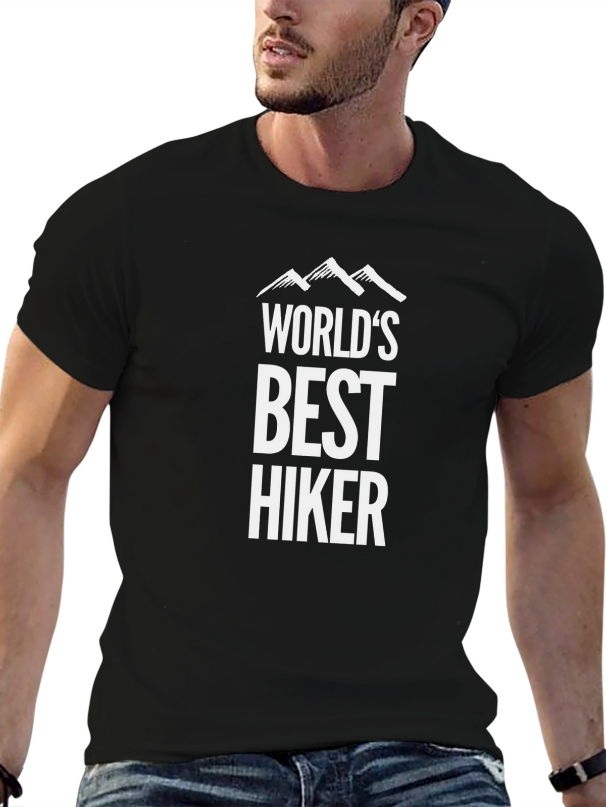 Worlds Best Hiker T-Shirt - Mountain Design