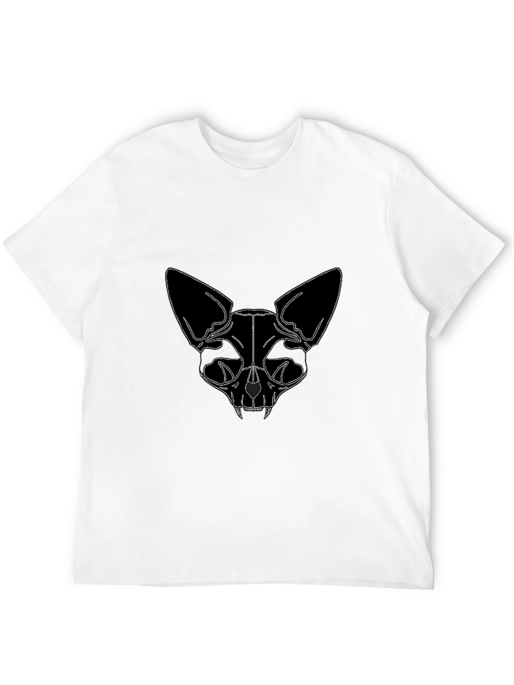 Black Cat Skull Graphic Tee