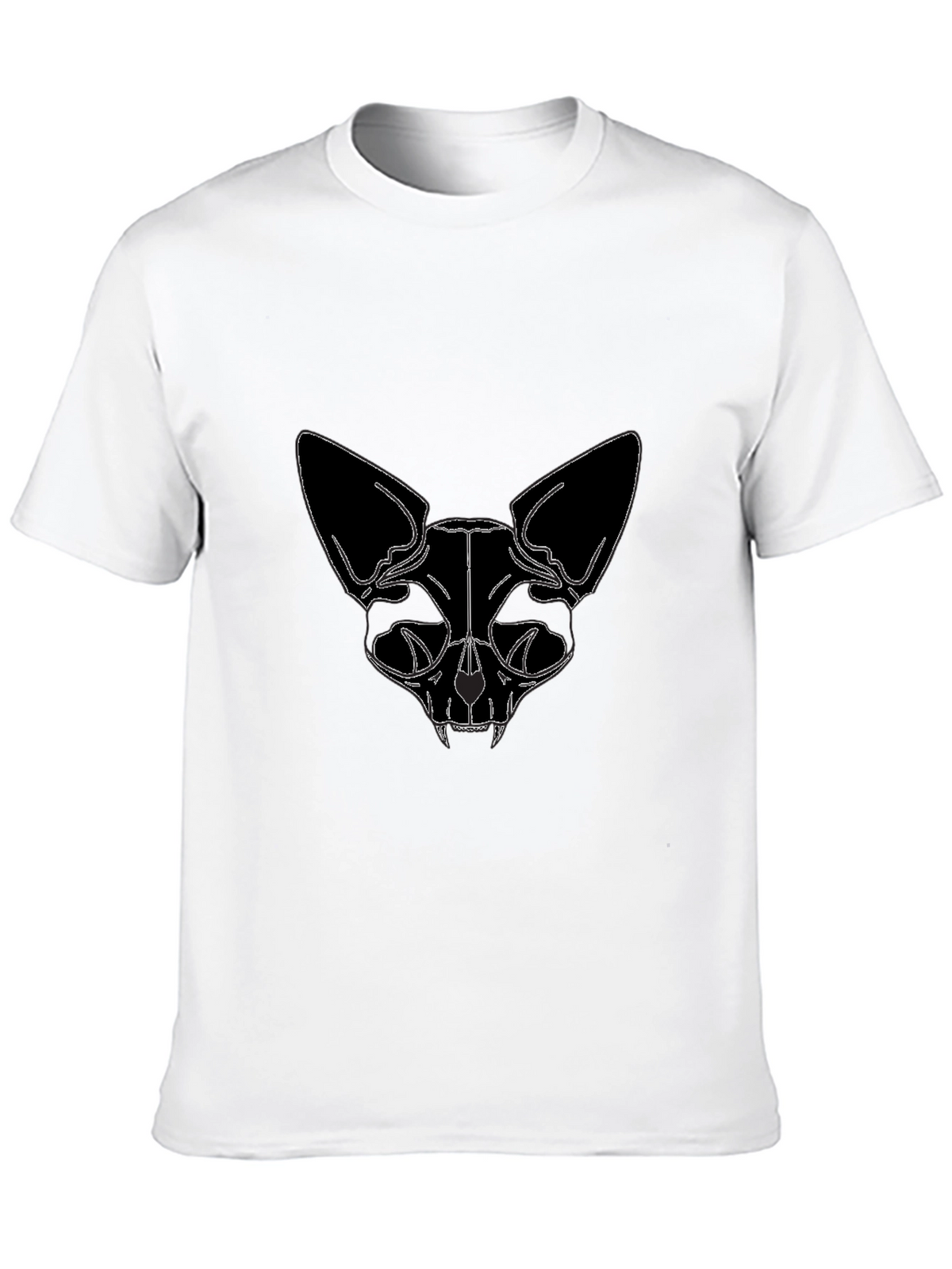 Black Cat Skull Graphic Tee