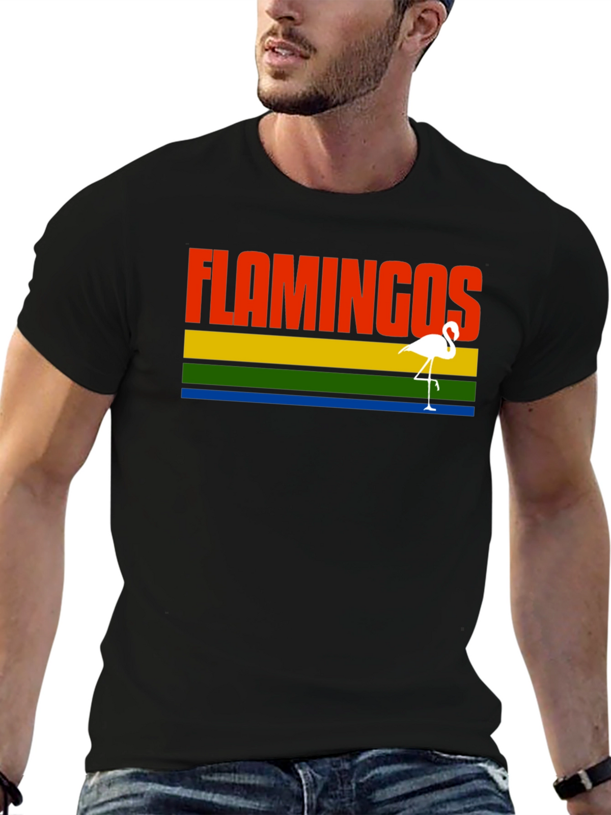 Flamingos Graphic Tee - Retro Style