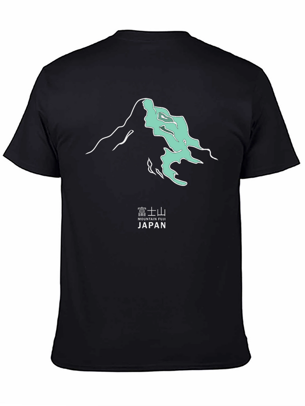 Mountain Fuji Japan Graphic Tee - Modern Black T-Shirt