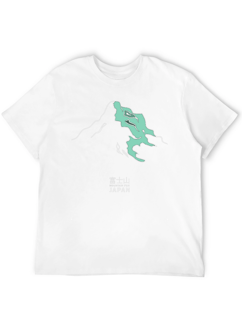 Mountain Fuji Japan Graphic Tee - Modern Black T-Shirt