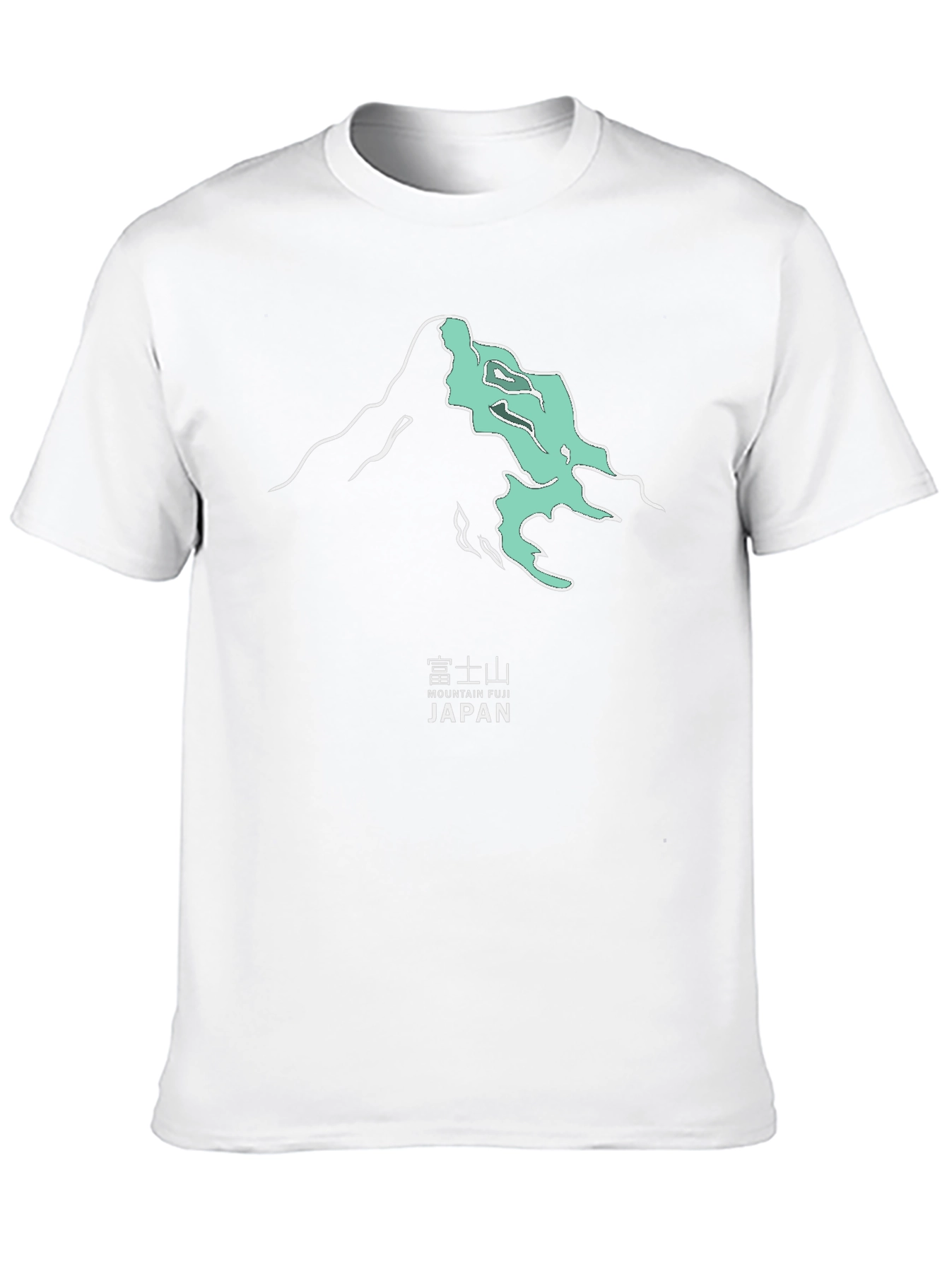 Mountain Fuji Japan Graphic Tee - Modern Black T-Shirt