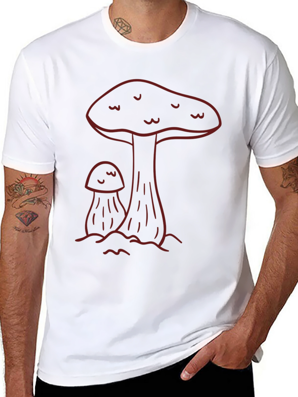 Mushroom Graphic Tee - Unique Design