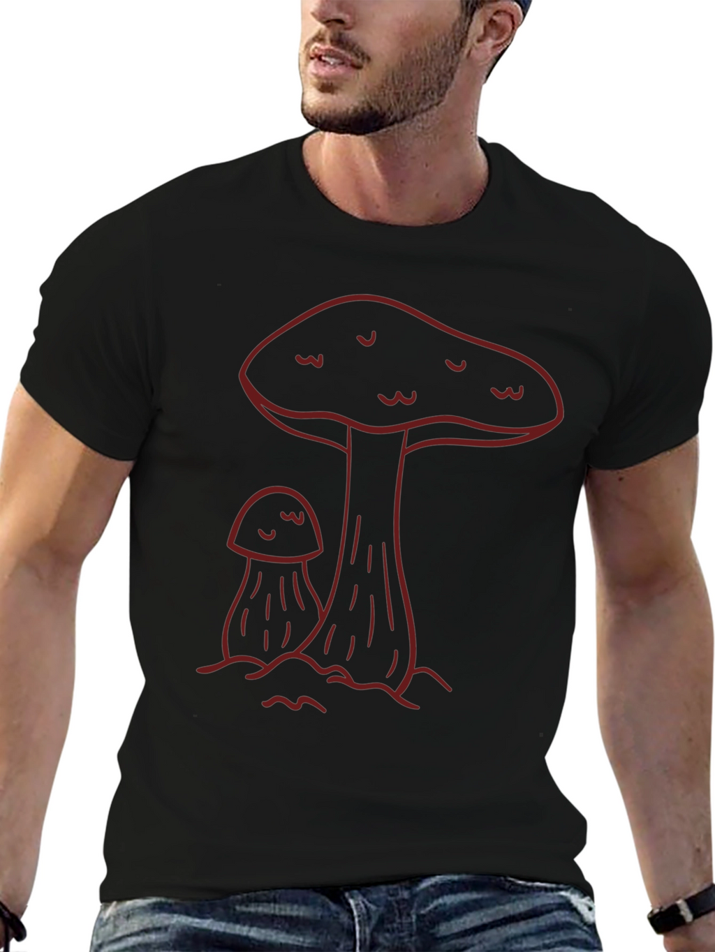 Mushroom Graphic Tee - Unique Design