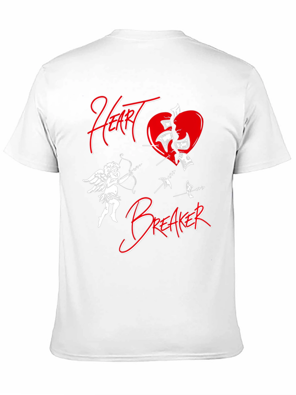 Heartbreaker Graphic Tee - Cupid Broken Heart Design