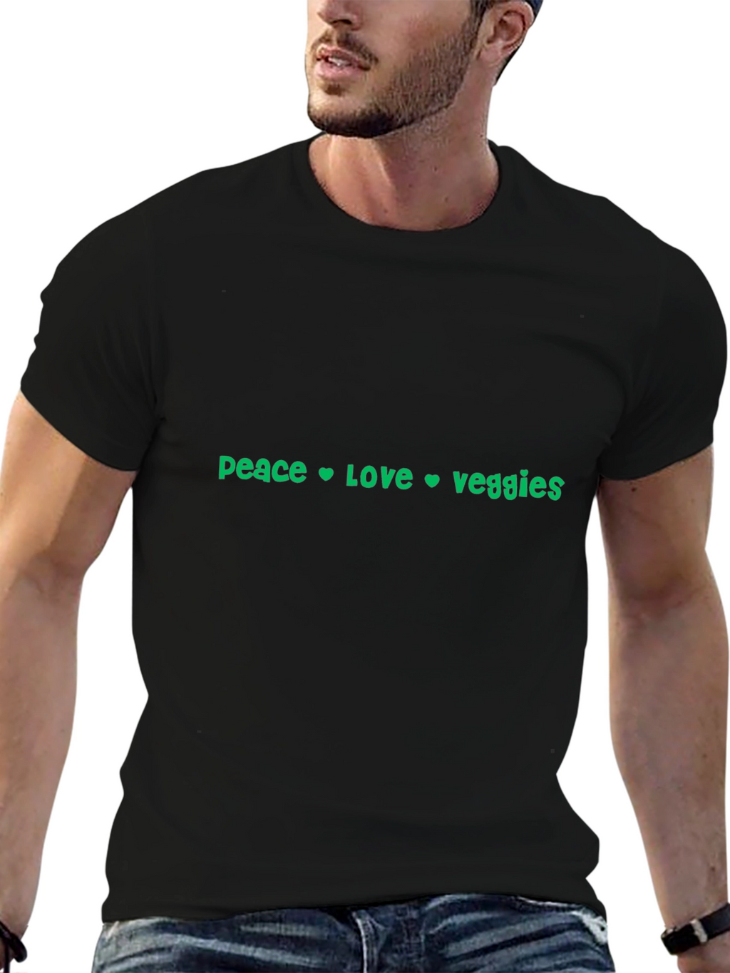 Peace Love Veggies Graphic T-Shirt