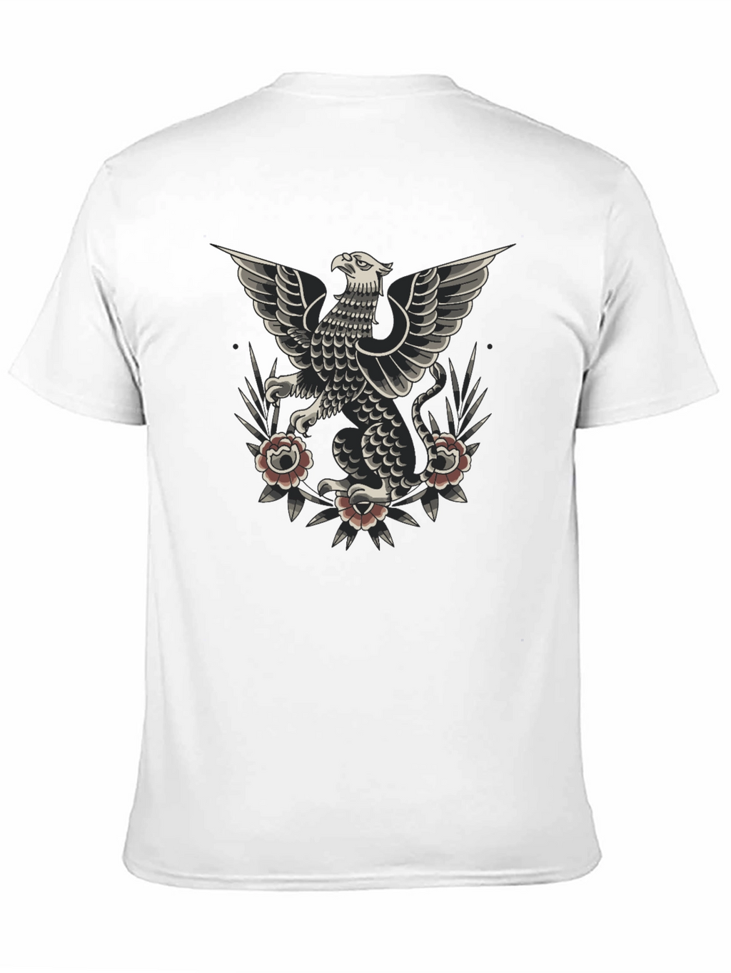 Griffin Tattoo Style Graphic Tee - Black