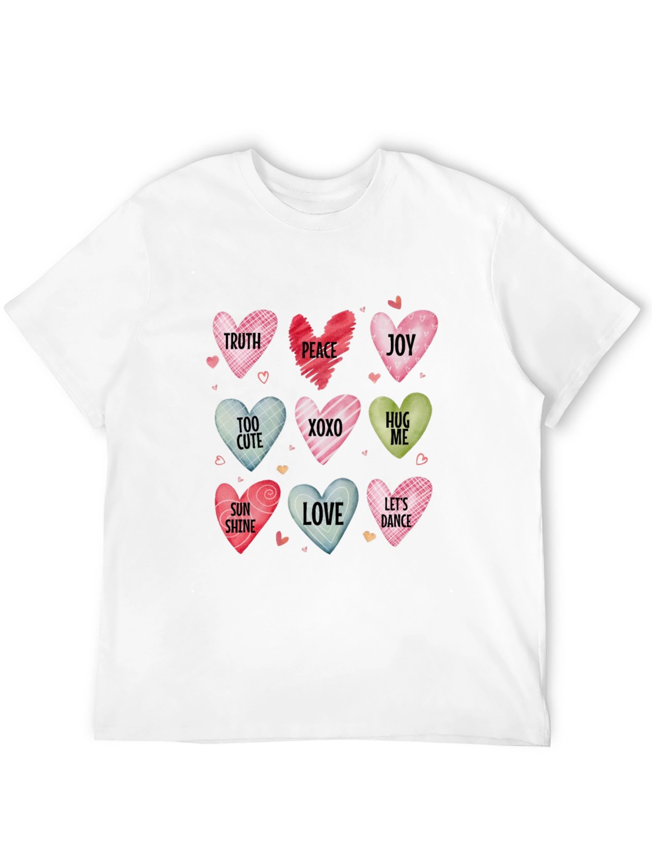Valentines Day Candy Hearts Graphic Tee