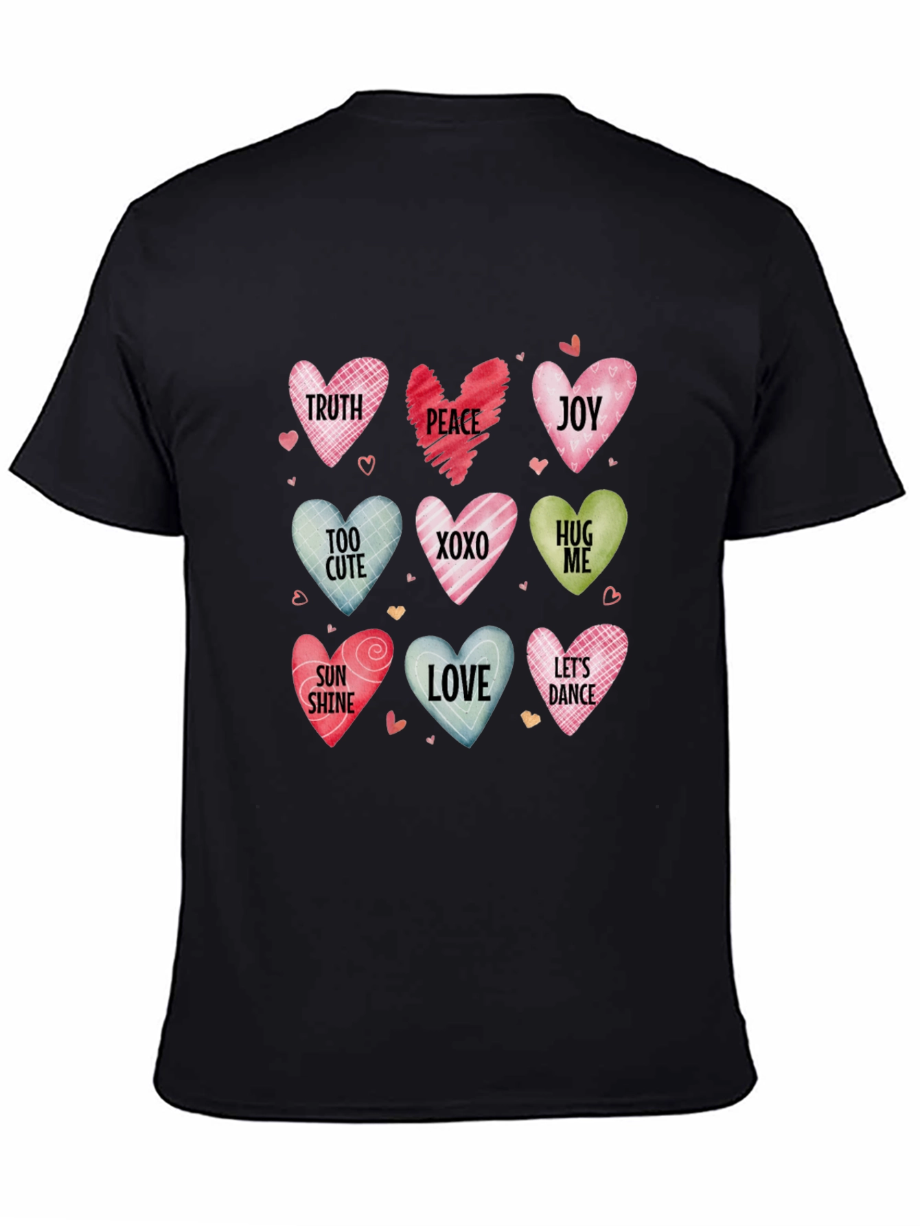 Valentines Day Candy Hearts Graphic Tee