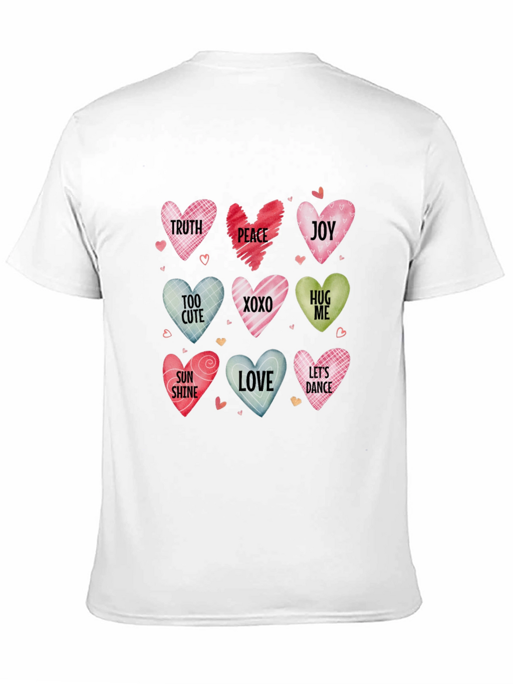 Valentines Day Candy Hearts Graphic Tee
