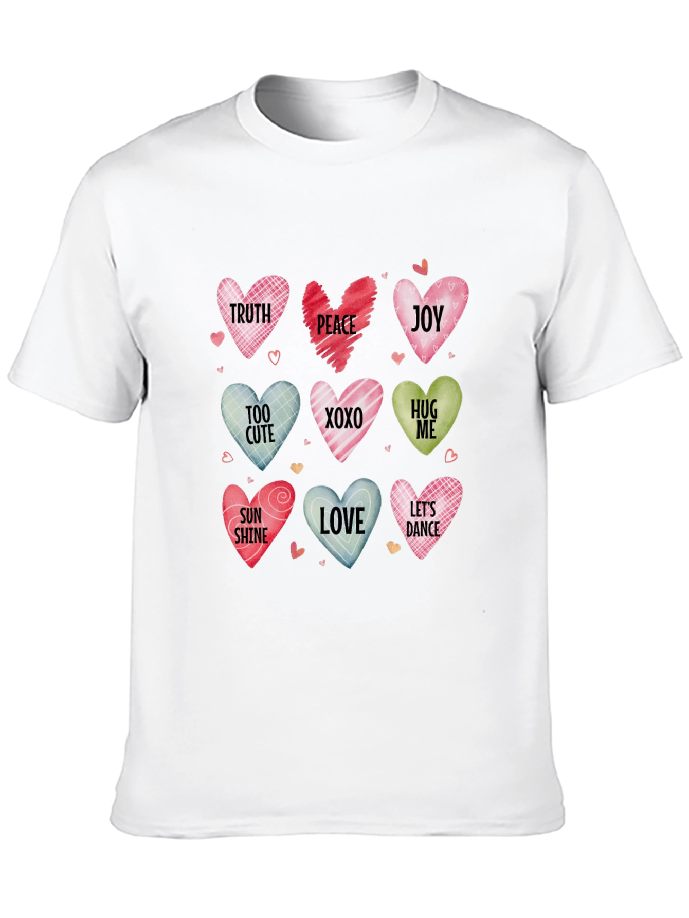 Valentines Day Candy Hearts Graphic Tee