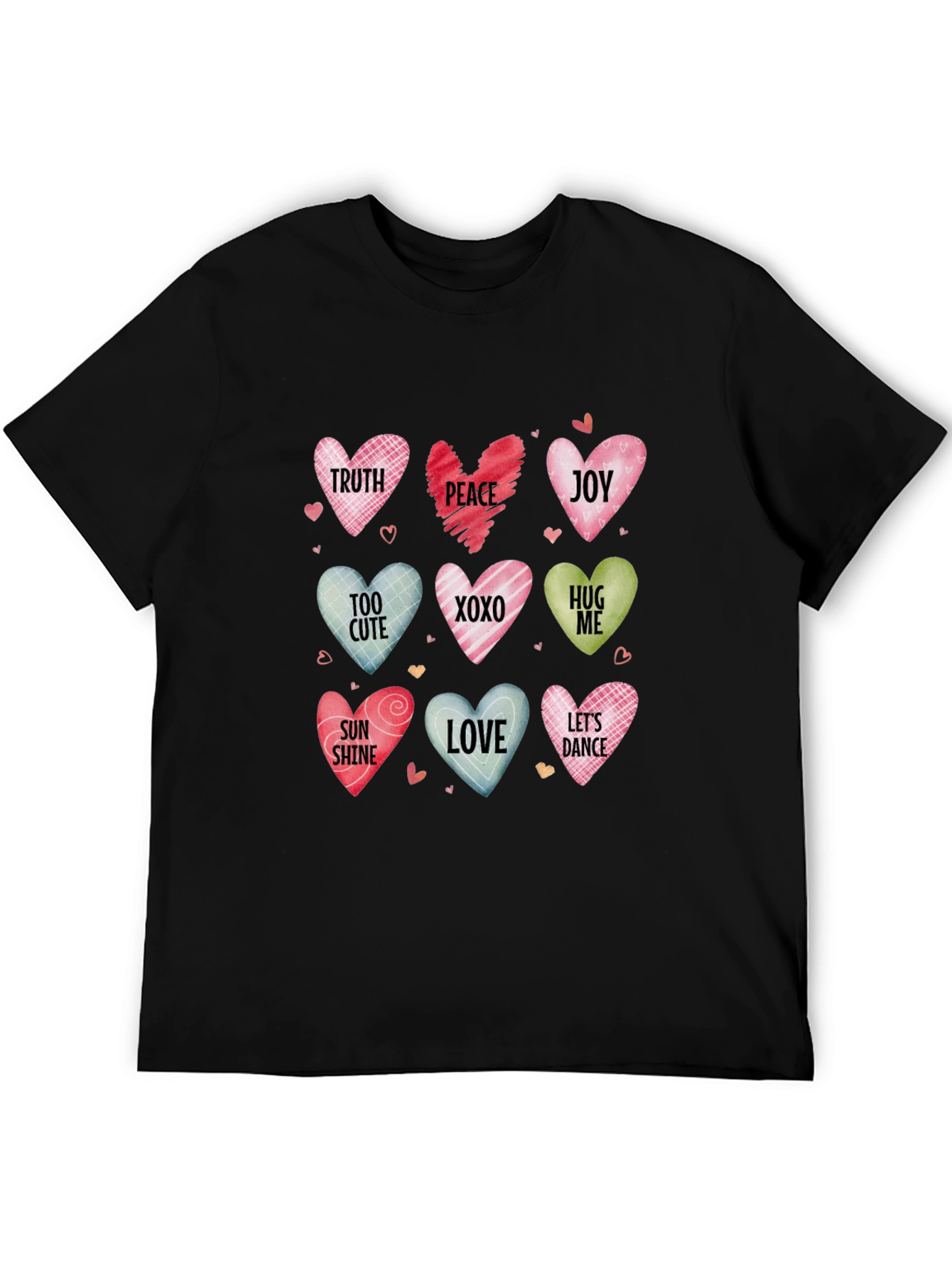 Valentines Day Candy Hearts Graphic Tee