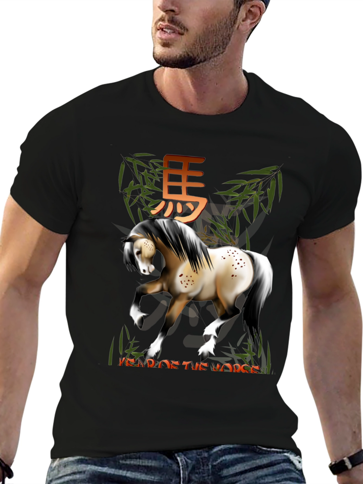 Year of the Horse Graphic Tee - Black