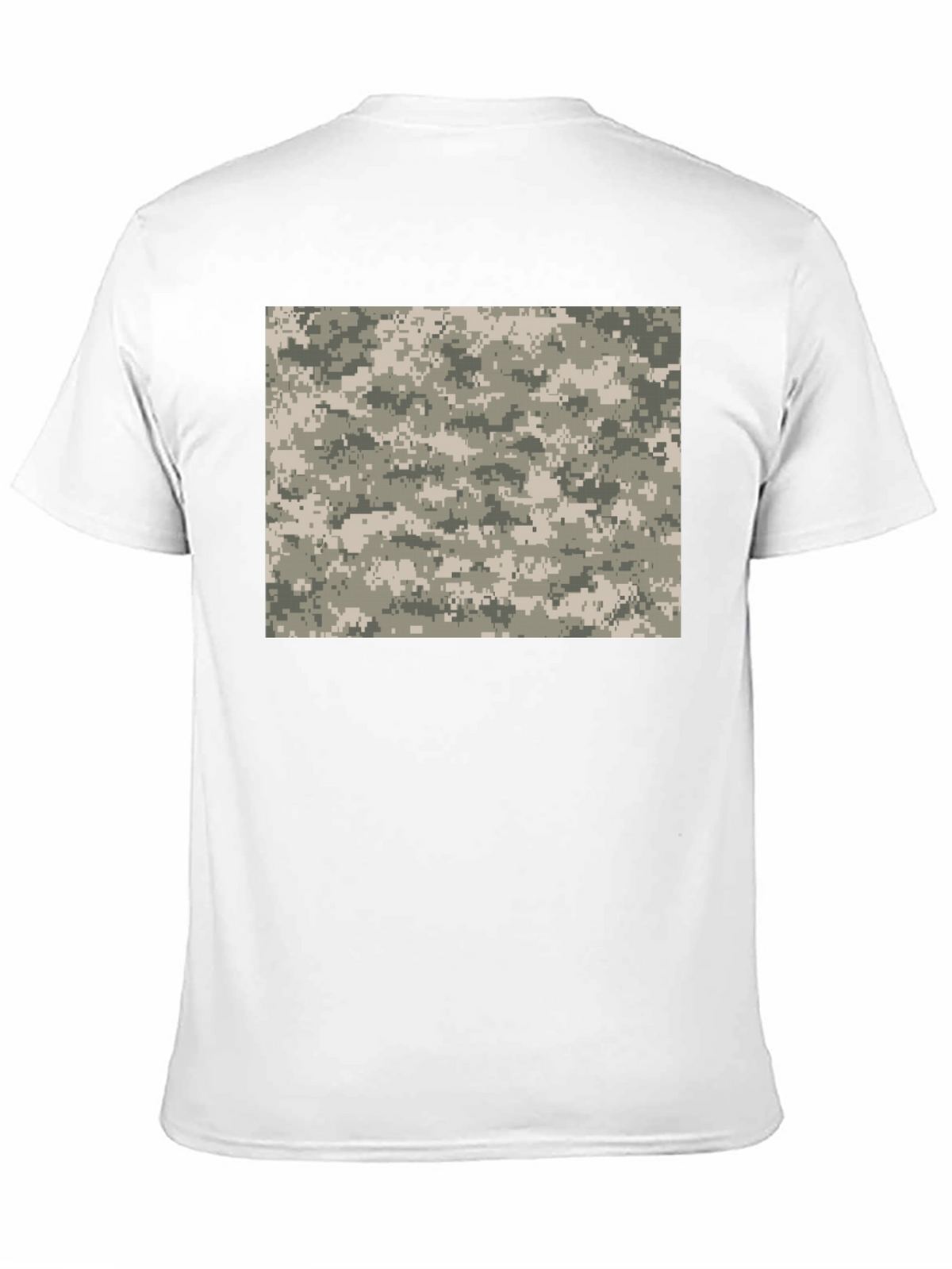 Digital Camo Print Black T-Shirt