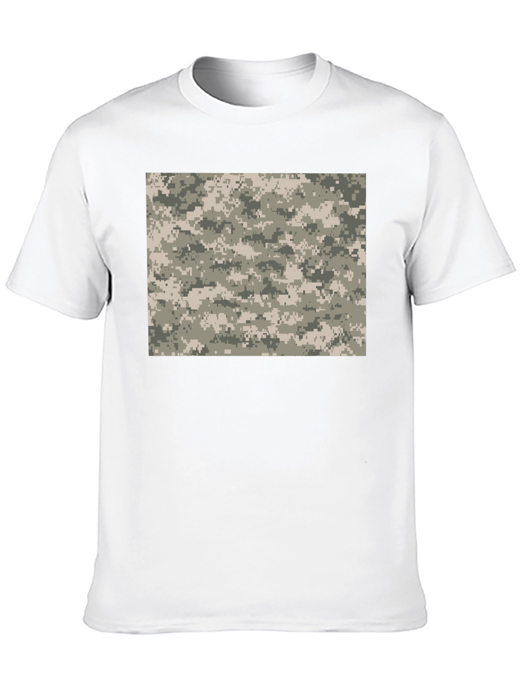 Digital Camo Print Black T-Shirt