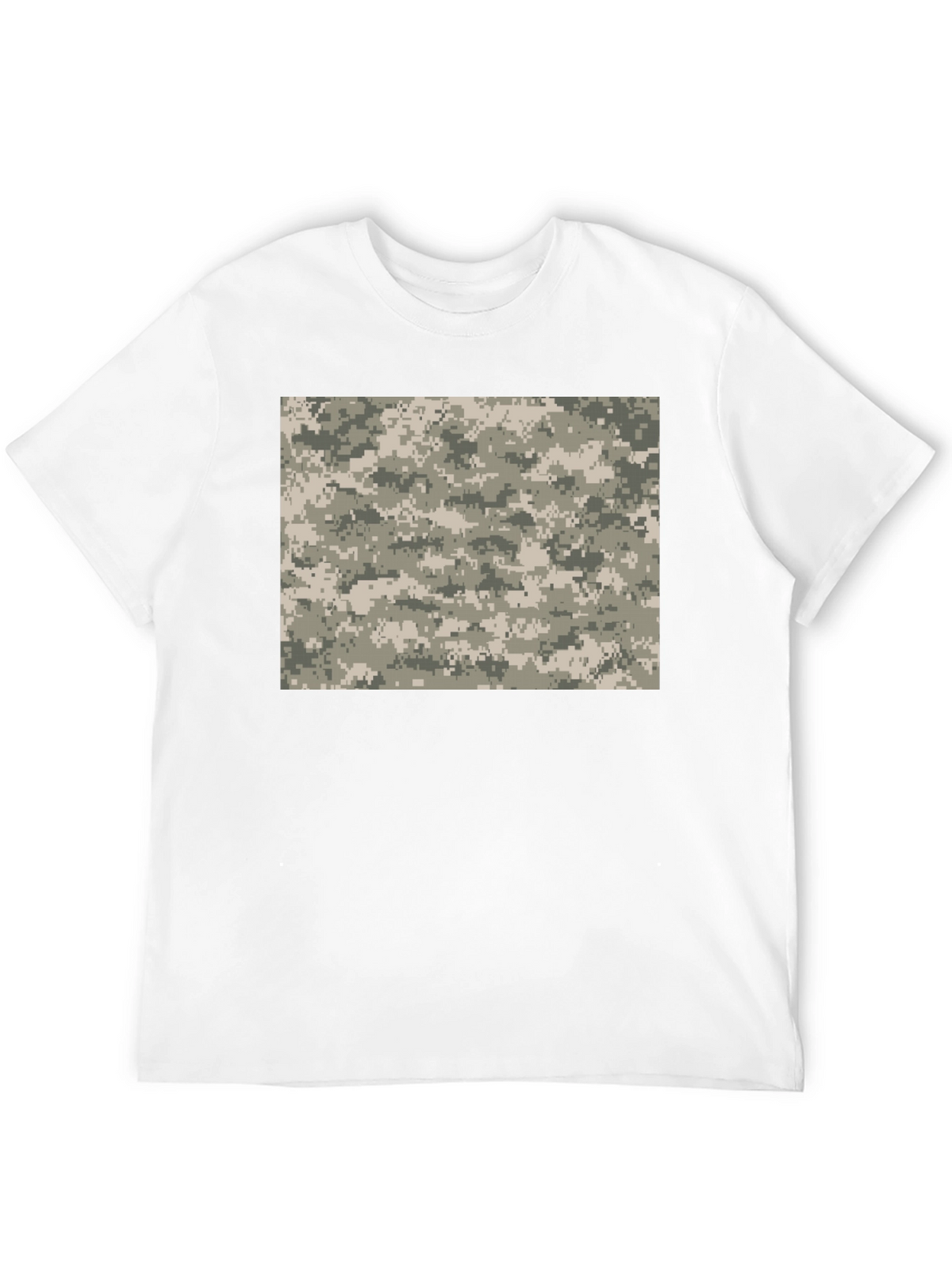 Digital Camo Print Black T-Shirt