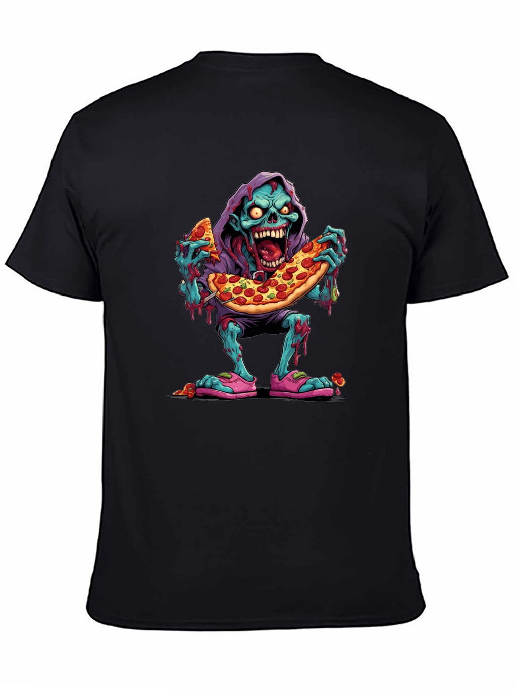 Zombie Pizza Lover Graphic Tee