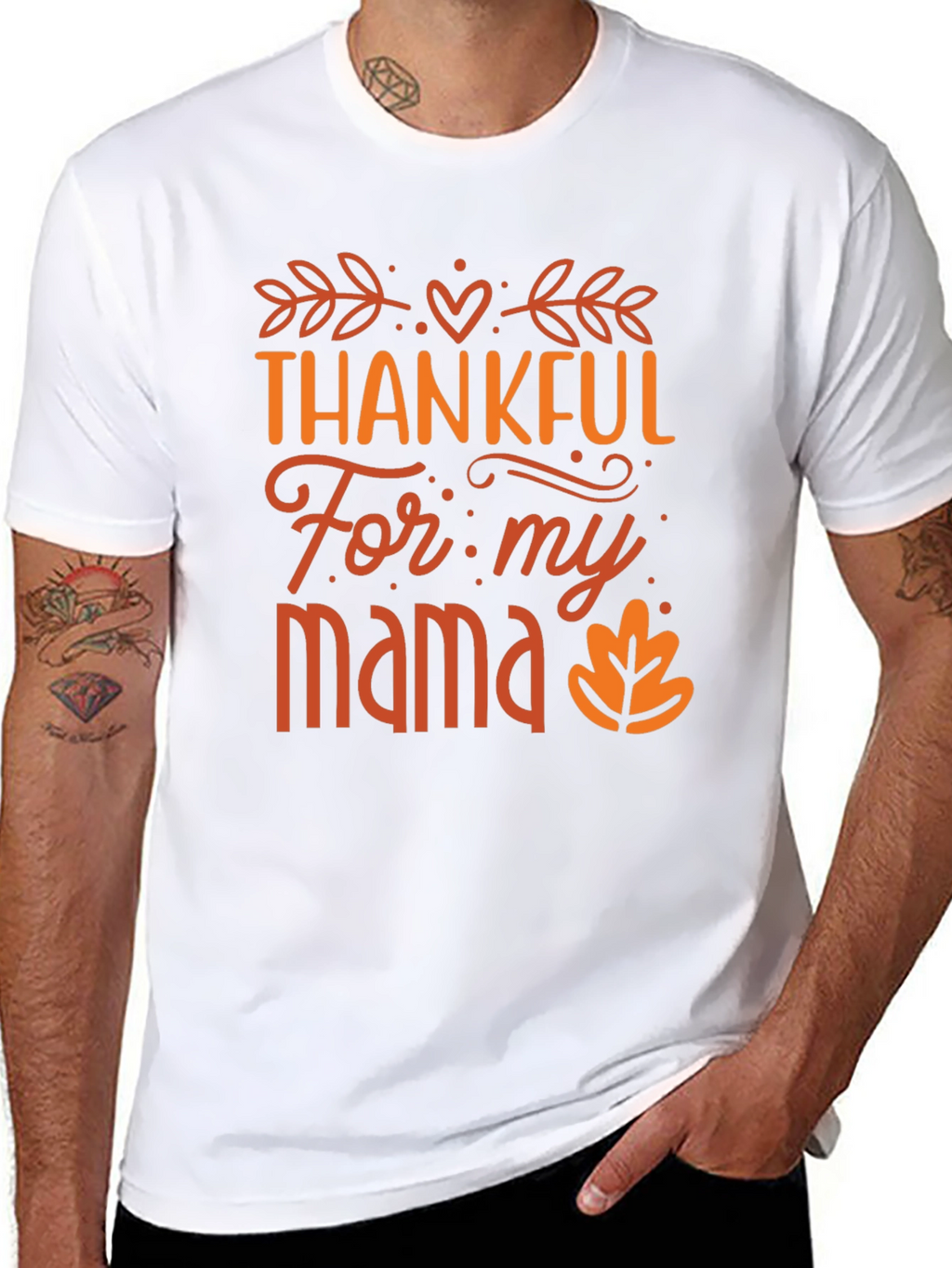 Thankful For My Mama Black T-Shirt