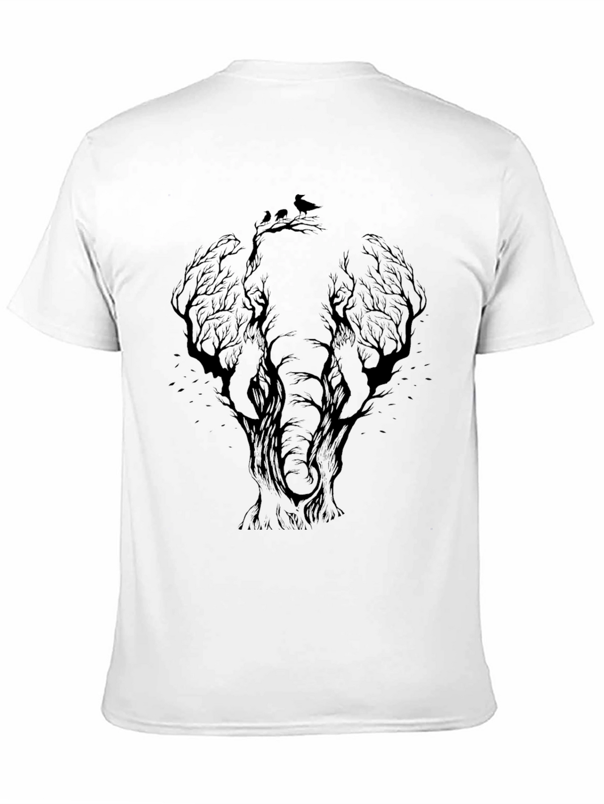 Elephant Tree Silhouette Graphic T-Shirt