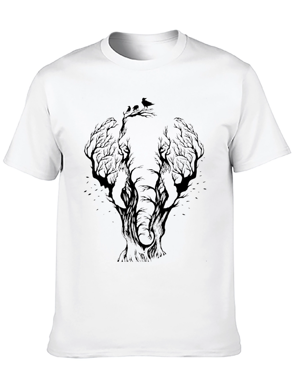 Elephant Tree Silhouette Graphic T-Shirt