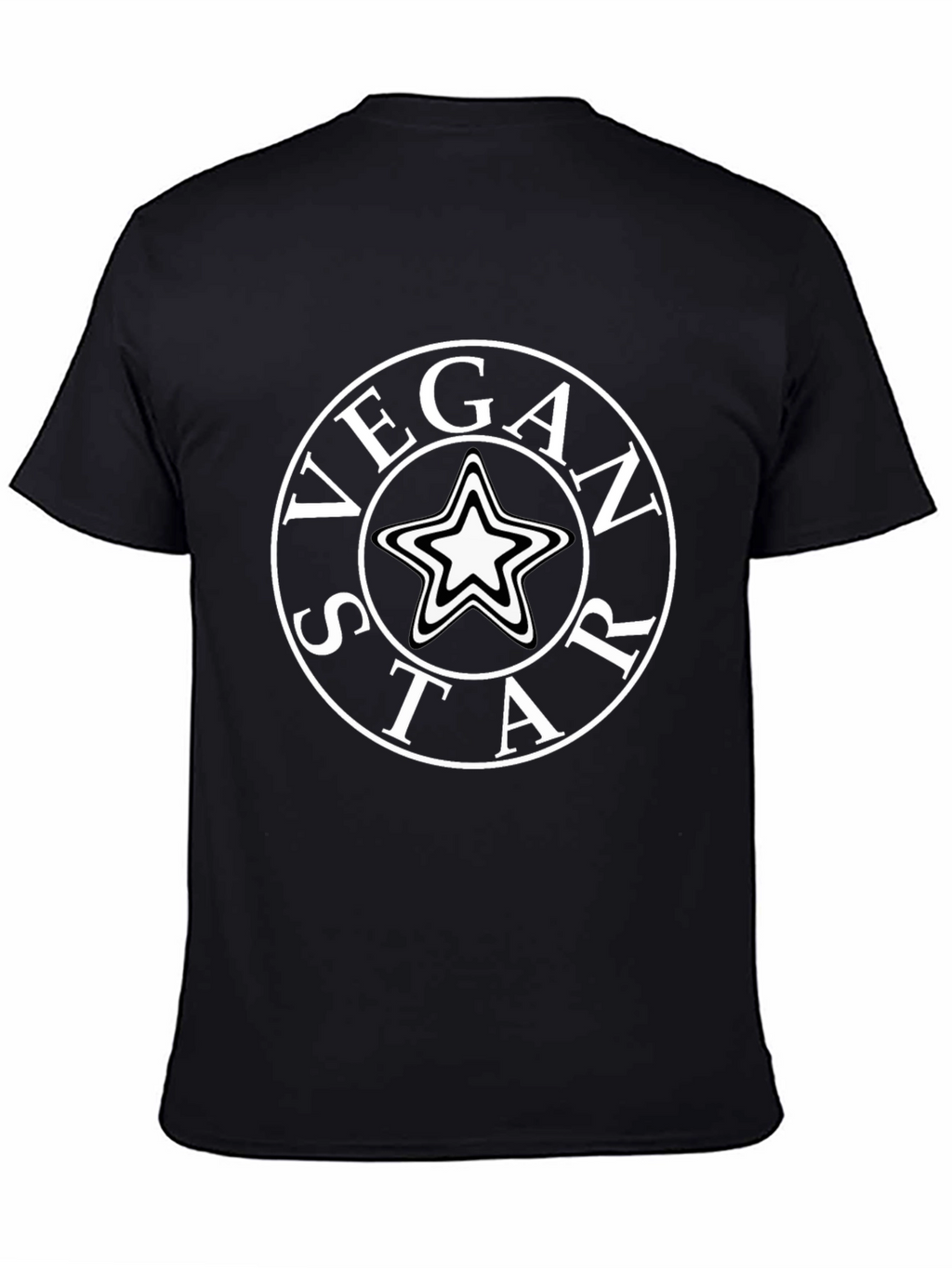 Vegan Star Graphic T-Shirt - Black