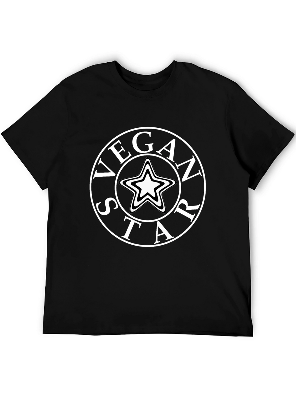 Vegan Star Graphic T-Shirt - Black