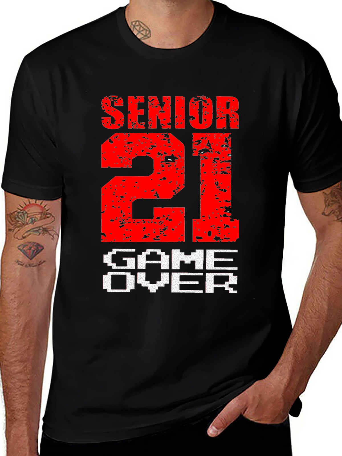 Senior 21 Game Over T-Shirt Graduation Gift