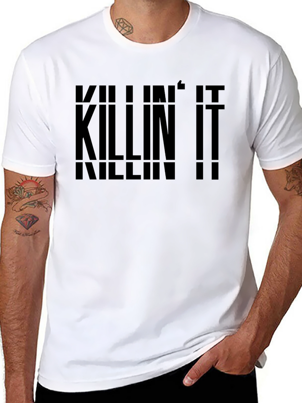 Killin It Black Graphic Tee
