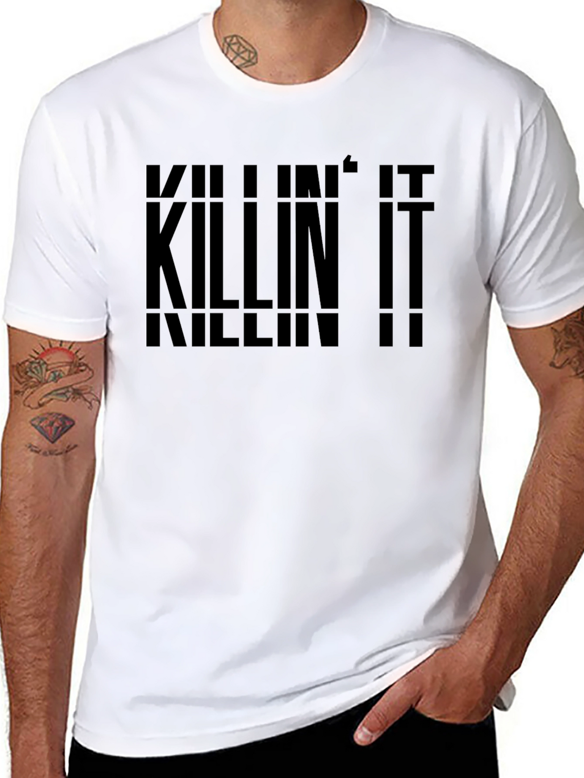 Killin It Black Graphic Tee