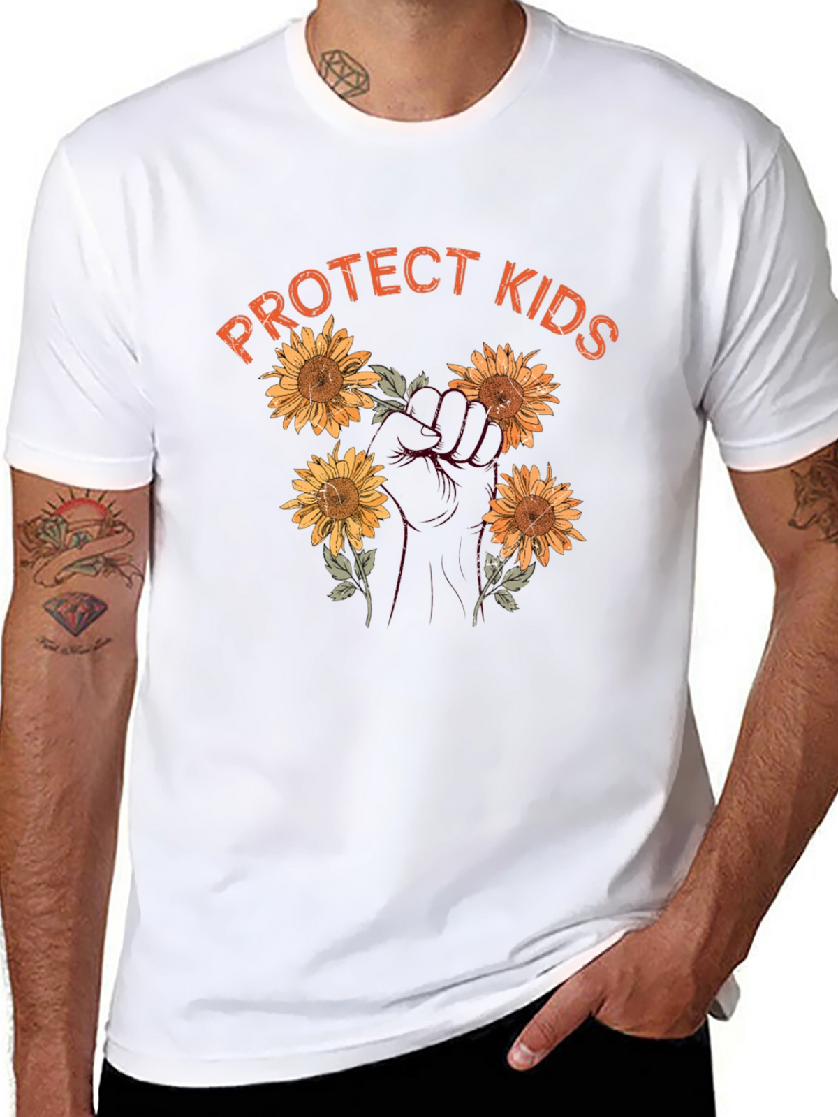 Protect Kids Sunflower Graphic Tee