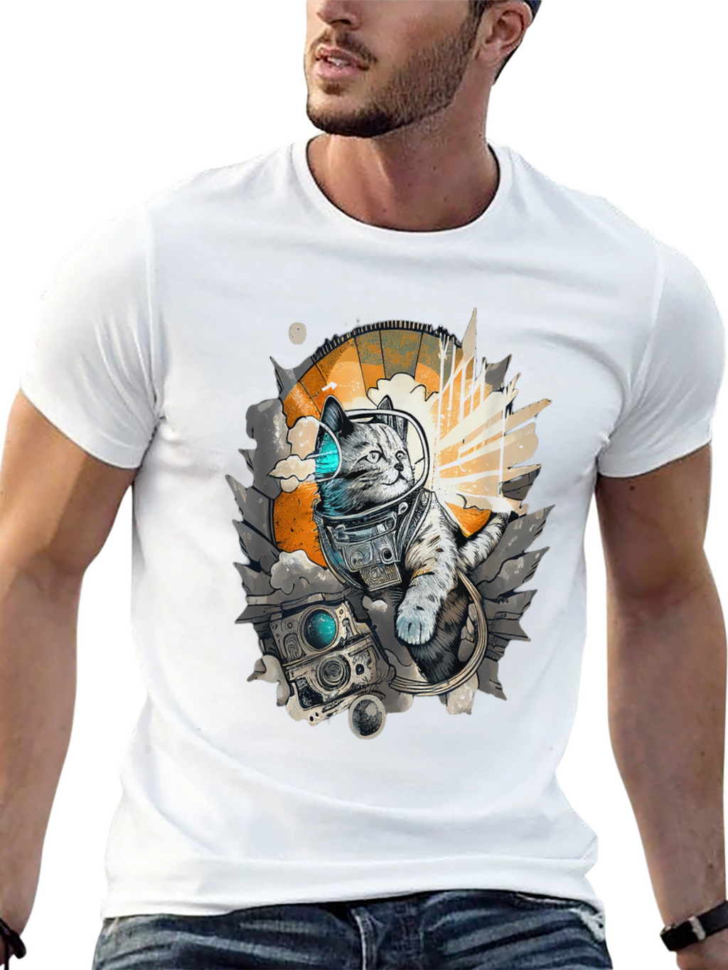 Cosmic Cat T-Shirt - Space Adventure!